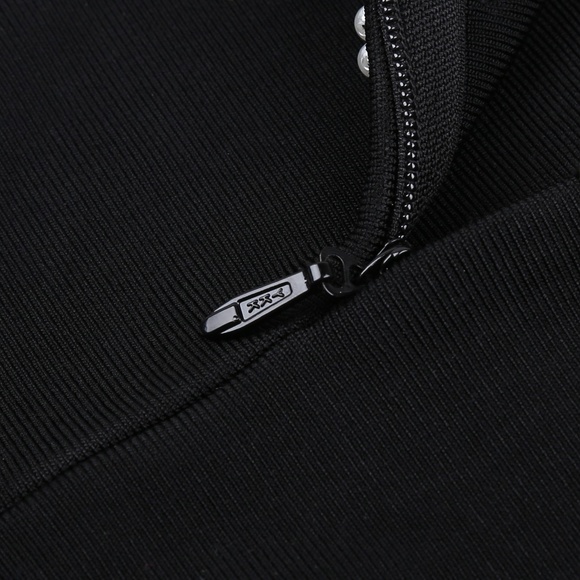 Hand Beaded backless long sleeves Bandage dress - Picture 4 of 8